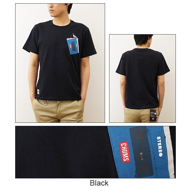 CHUMS チャムス ブービー ポケット Tシャツ 半袖 メンズ リスニングトゥミュージック プリント キャンプ アウトドア 登山 山登り 釣り 定番 人気 CH01-1965 | CHUMS | 05