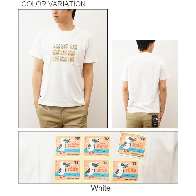 CHUMS チャムス Tシャツ 半袖 メンズ ブービー メールスタンプス ティーシャツ プリント アウトドア キャンプ 登山 山登り 切手 大きい サイズ XL 黒 CH01-1972 | CHUMS | 03