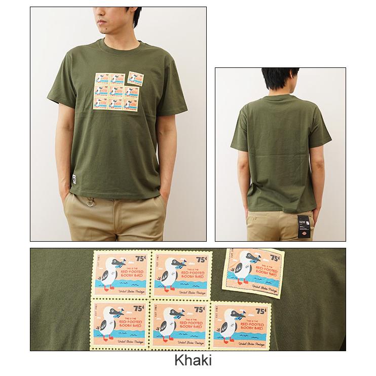 CHUMS チャムス Tシャツ 半袖 メンズ ブービー メールスタンプス ティーシャツ プリント アウトドア キャンプ 登山 山登り 切手 大きい サイズ XL 黒 CH01-1972 | CHUMS | 04