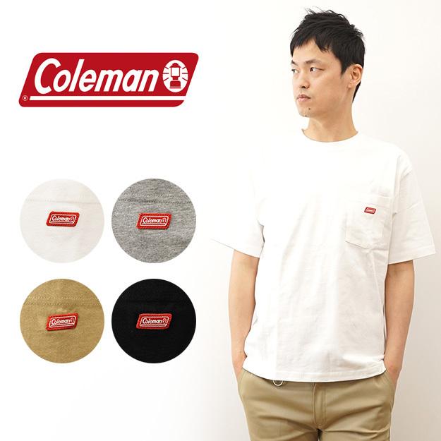 Coleman コールマン Tシャツ ポケT メンズ ポケット クルーネック 半袖  