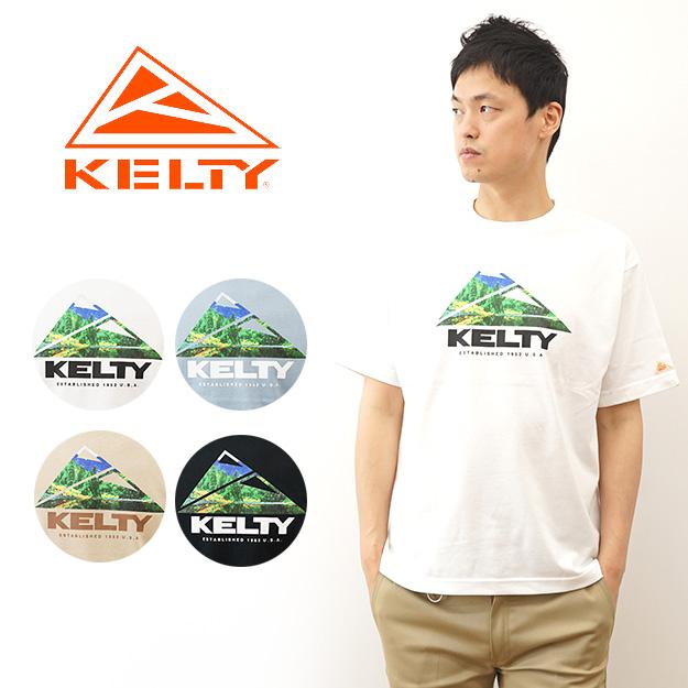 KELTY ケルティ 半袖 Tシャツ メンズ ランドスケープ ティーシャツ ブランド ロゴ プリント 速乾性 通気性 大きい サイズ XL キャンプ アウトドア KE22113003 | KELTY