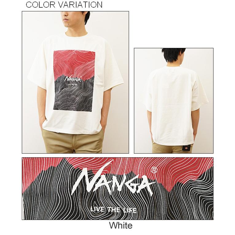 NANGA ナンガ Tシャツ オーバーサイズ ビッグシルエット メンズ エコ ハイブリッド ルーズ コントアーマップ ECO HYBRID LOOSE FIT CONTOUR MAP LOGO TEE N1RP | NANGA | 03