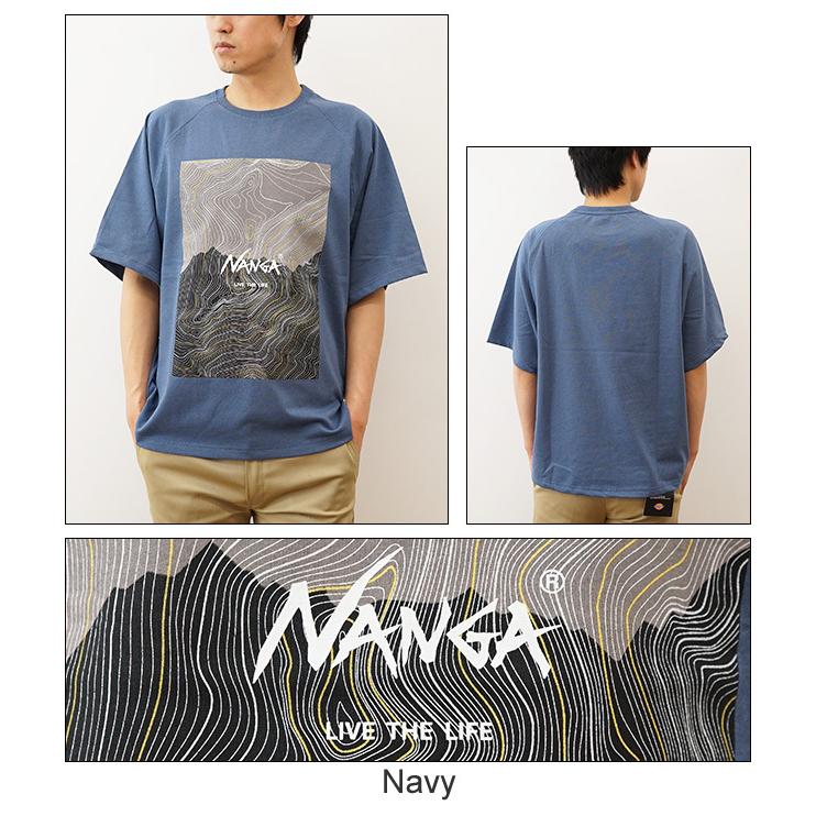 NANGA ナンガ Tシャツ オーバーサイズ ビッグシルエット メンズ エコ ハイブリッド ルーズ コントアーマップ ECO HYBRID LOOSE FIT CONTOUR MAP LOGO TEE N1RP | NANGA | 04