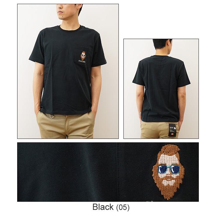 gym master ジムマスター Tシャツ メンズ ポケT 6.5oz 起毛 天竺 FUN TIME 刺繍 Tee ポケット 半袖 シンプル ワッペン キャンプ アウトドア G833637 | gym master | 05