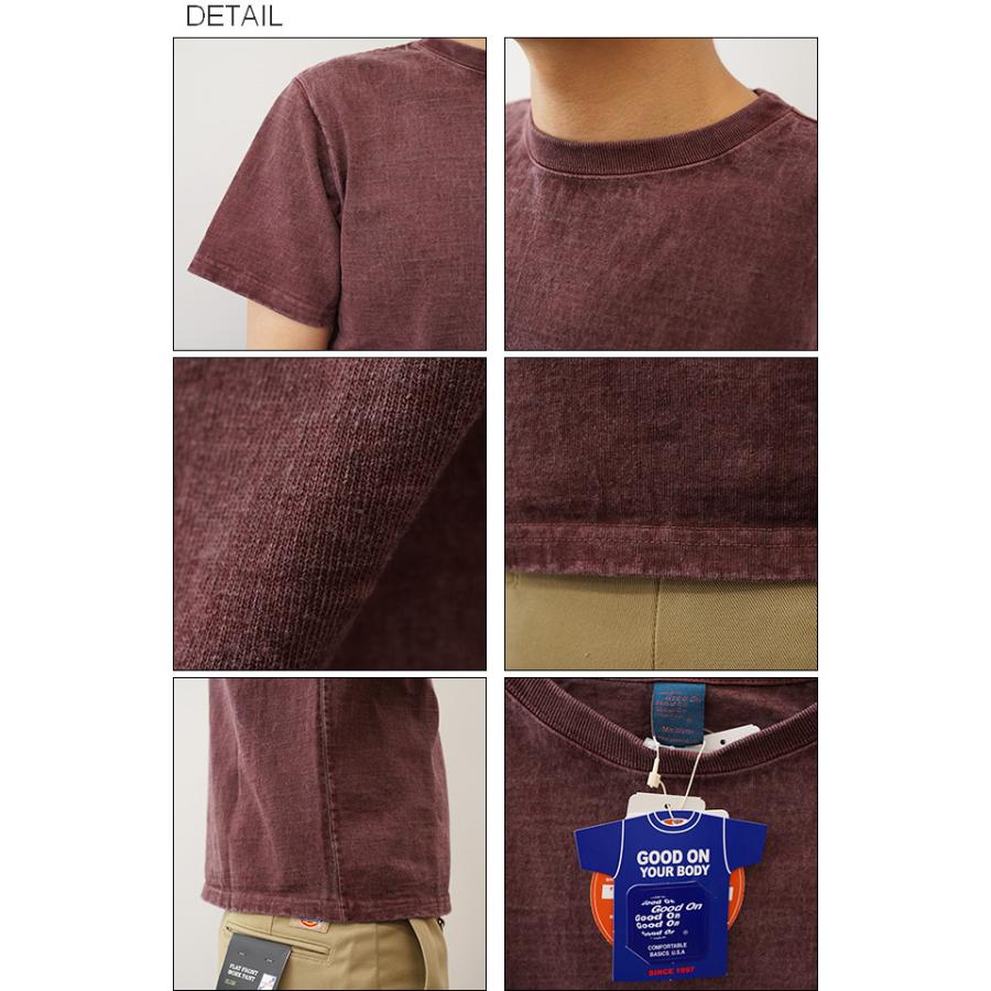 Good On グッドオン Tシャツ ヘビージャージー 半袖 クルー メンズ ティーシャツ ピグメント 加工 顔料染め 経年変化 味 アジ 古着 育てるTシャツ GOST-2109 | GOOD ON | 02
