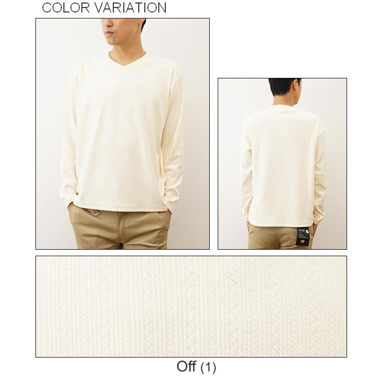 Allowed to Unfold アロウドトゥアンフォールド ロンT 長袖 Tシャツ メンズ ジャガード ロール Vネック フェイク レイヤード 重ね着 インナー 0702-25208 |  | 03