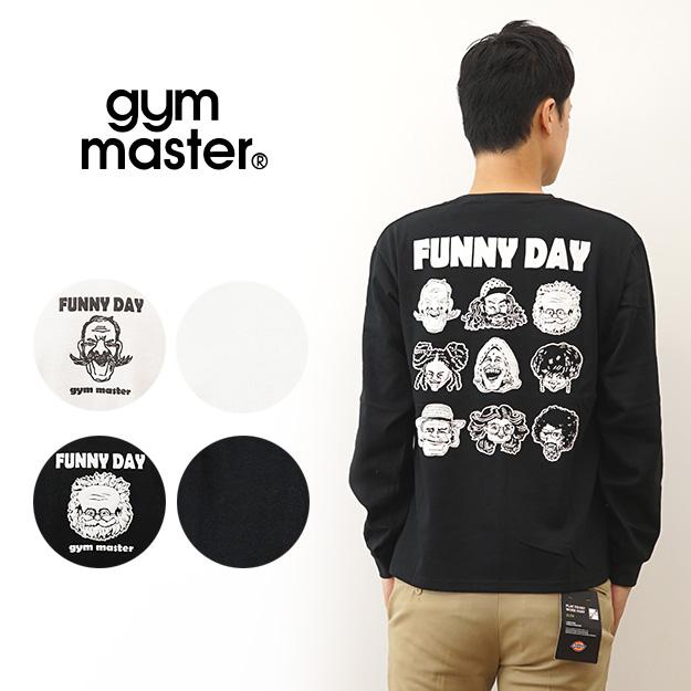 gym master ジムマスター ロンT 長袖 Tシャツ 7.2oz FUNNYDAY ティーシャツ メンズ レディース スマイル 笑顔 バックプリント おもしろい デザイン G933677 | gym master