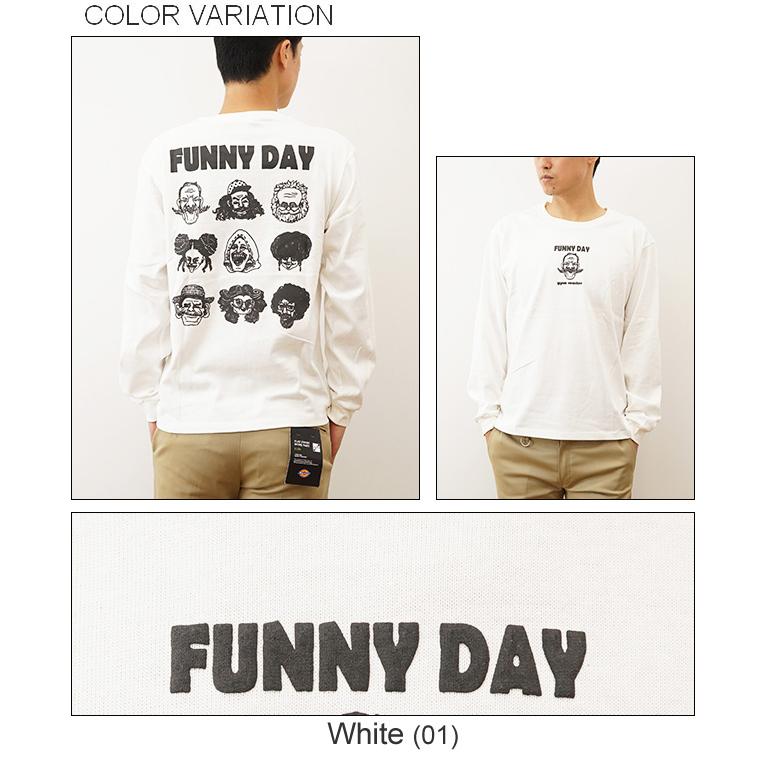 gym master ジムマスター ロンT 長袖 Tシャツ 7.2oz FUNNYDAY ティーシャツ メンズ レディース スマイル 笑顔 バックプリント おもしろい デザイン G933677 | gym master | 03