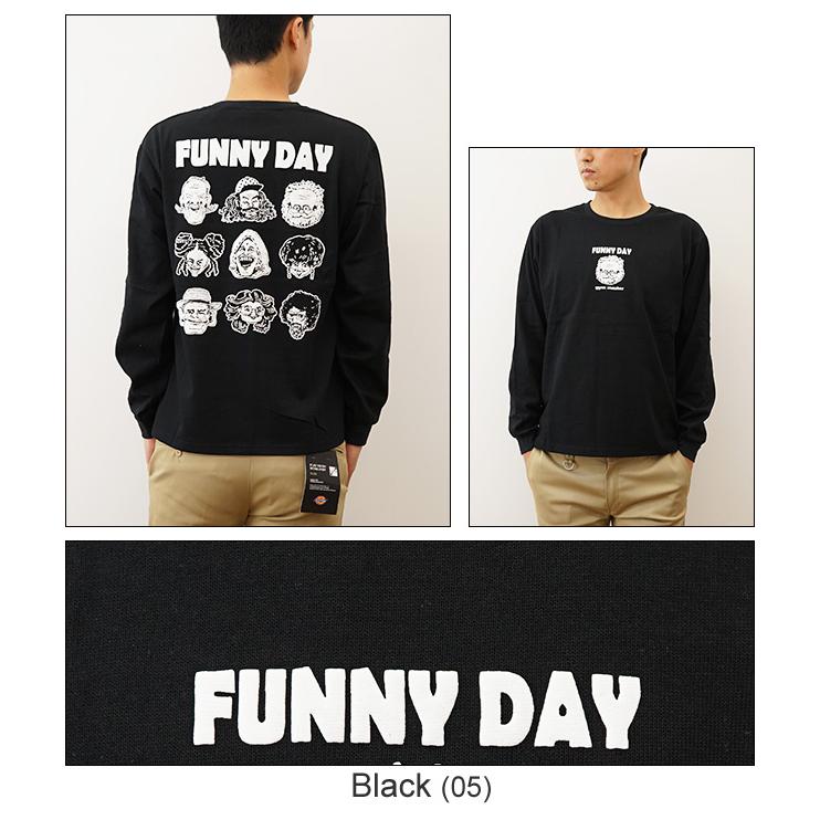 gym master ジムマスター ロンT 長袖 Tシャツ 7.2oz FUNNYDAY ティーシャツ メンズ レディース スマイル 笑顔 バックプリント おもしろい デザイン G933677 | gym master | 04