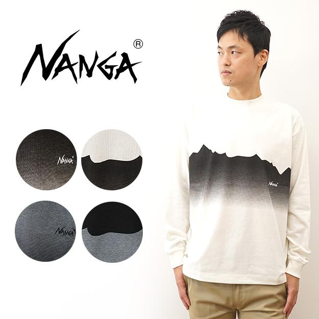 NANGA ナンガ 長袖 Tシャツ ロンT メンズ エコ ハイブリッド リッジ ライン レディース ビッグシルエット オーバーサイズ ブランド ロゴT プリント 1G224 | NANGA
