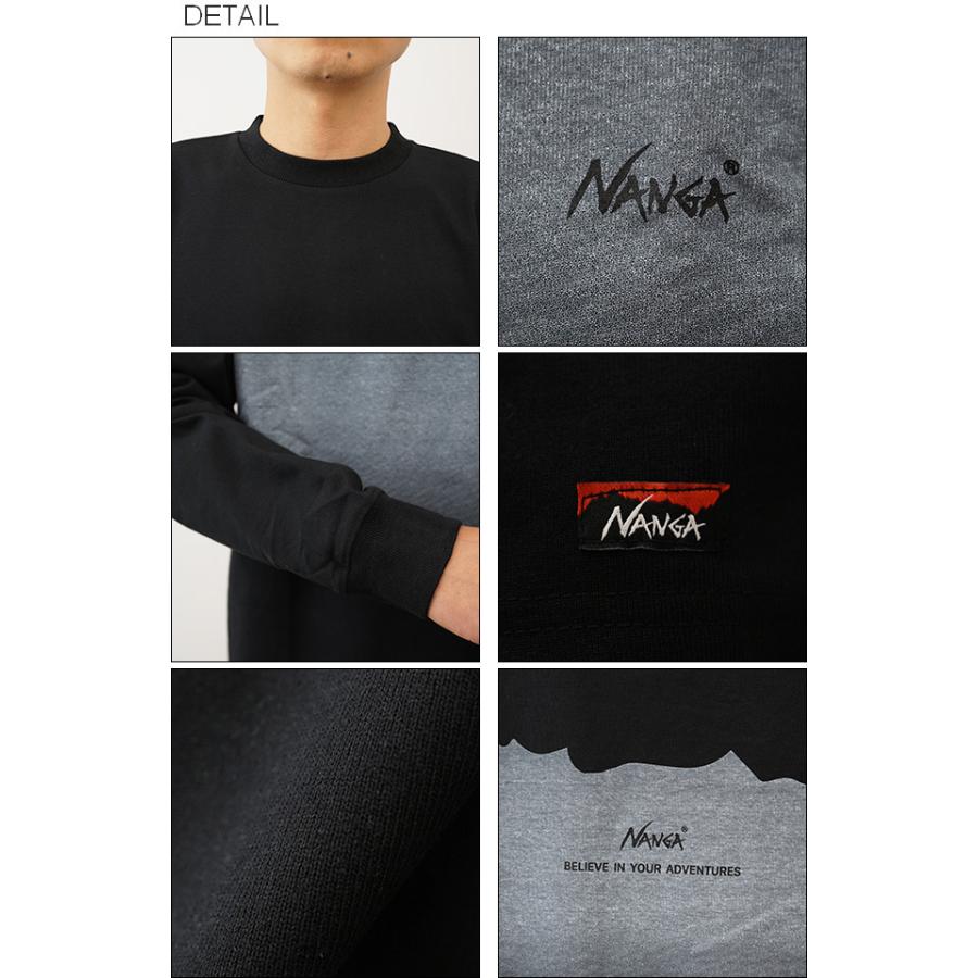 NANGA ナンガ 長袖 Tシャツ ロンT メンズ エコ ハイブリッド リッジ ライン レディース ビッグシルエット オーバーサイズ ブランド ロゴT プリント 1G224 | NANGA | 02