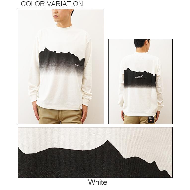 NANGA ナンガ 長袖 Tシャツ ロンT メンズ エコ ハイブリッド リッジ ライン レディース ビッグシルエット オーバーサイズ ブランド ロゴT プリント 1G224 | NANGA | 03