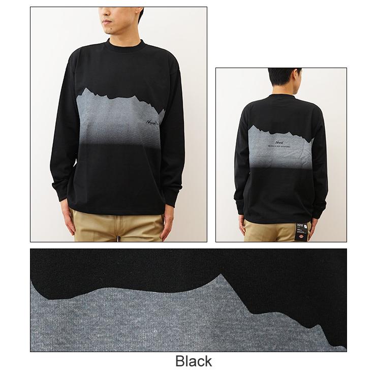 NANGA ナンガ 長袖 Tシャツ ロンT メンズ エコ ハイブリッド リッジ ライン レディース ビッグシルエット オーバーサイズ ブランド ロゴT プリント 1G224 | NANGA | 04