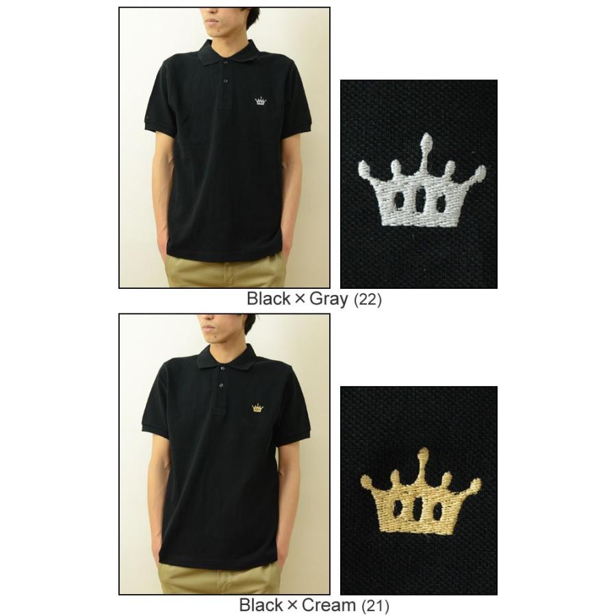 半袖 ポロシャツ メンズ Crown オリジナル ロゴ ワンポイント 刺繍 王冠 クラウン アメカジ コットン 綿 レディース 大きいサイズ Oppl Crown Jeansbug 通販 Yahoo ショッピング