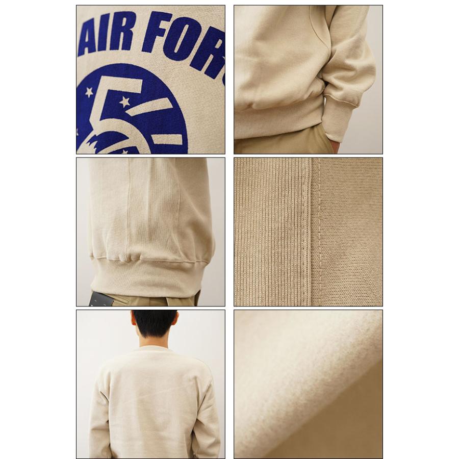 12ozスウェット 5th AIR FORCE オリジナル エアフォース ミリタリー プリント クルーネック スエット 長袖 ヘビーウエイト トレーナー メンズ 12SW-5thAF | JEANS BUG | 03