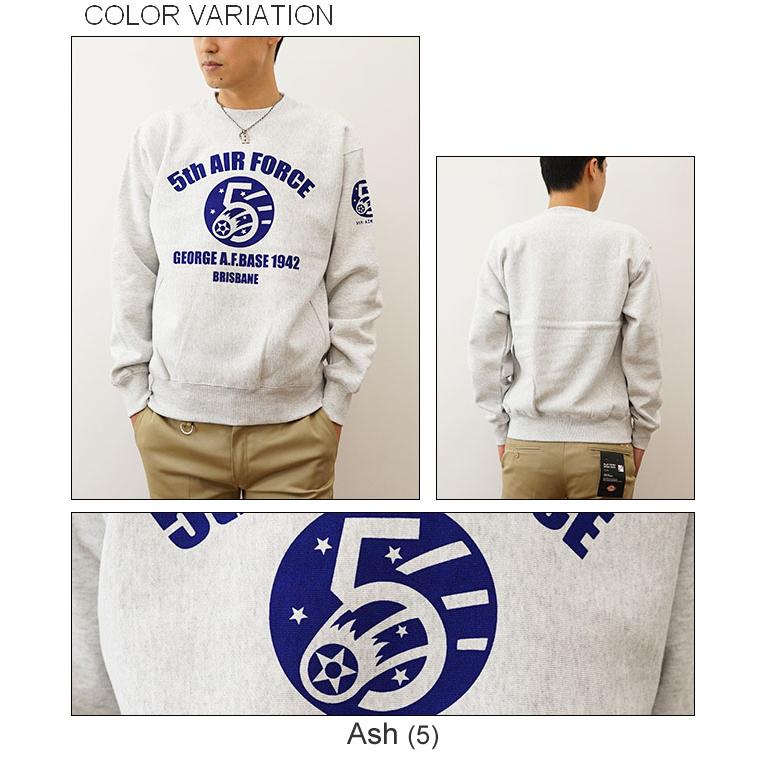 12ozスウェット 5th AIR FORCE オリジナル エアフォース ミリタリー プリント クルーネック スエット 長袖 ヘビーウエイト トレーナー メンズ 12SW-5thAF | JEANS BUG | 04