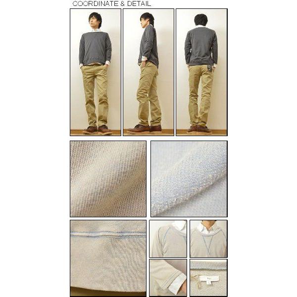 Revo.（レヴォ） ヴィンテージ加工 ８分袖 スウェットシャツ 洗い加工 ガゼット付き スエット トレーナー 無地スウェット 重ね着 ユーズド加工 TH-1565 | Revo. | 01