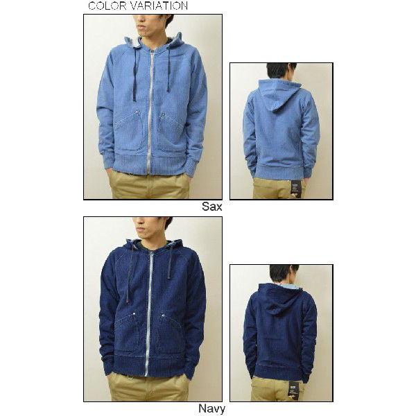 HOUSTON（ヒューストン） インディゴ染め スウェット ジップパーカー