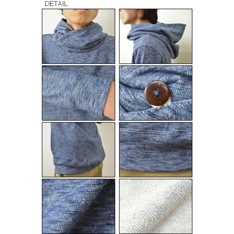 Revo.（レヴォ） ボリュームネック フード プルパーカー メンズ ボーダー スウェット トレーナー 無地 レボ TH-1826 | Revo. | 02