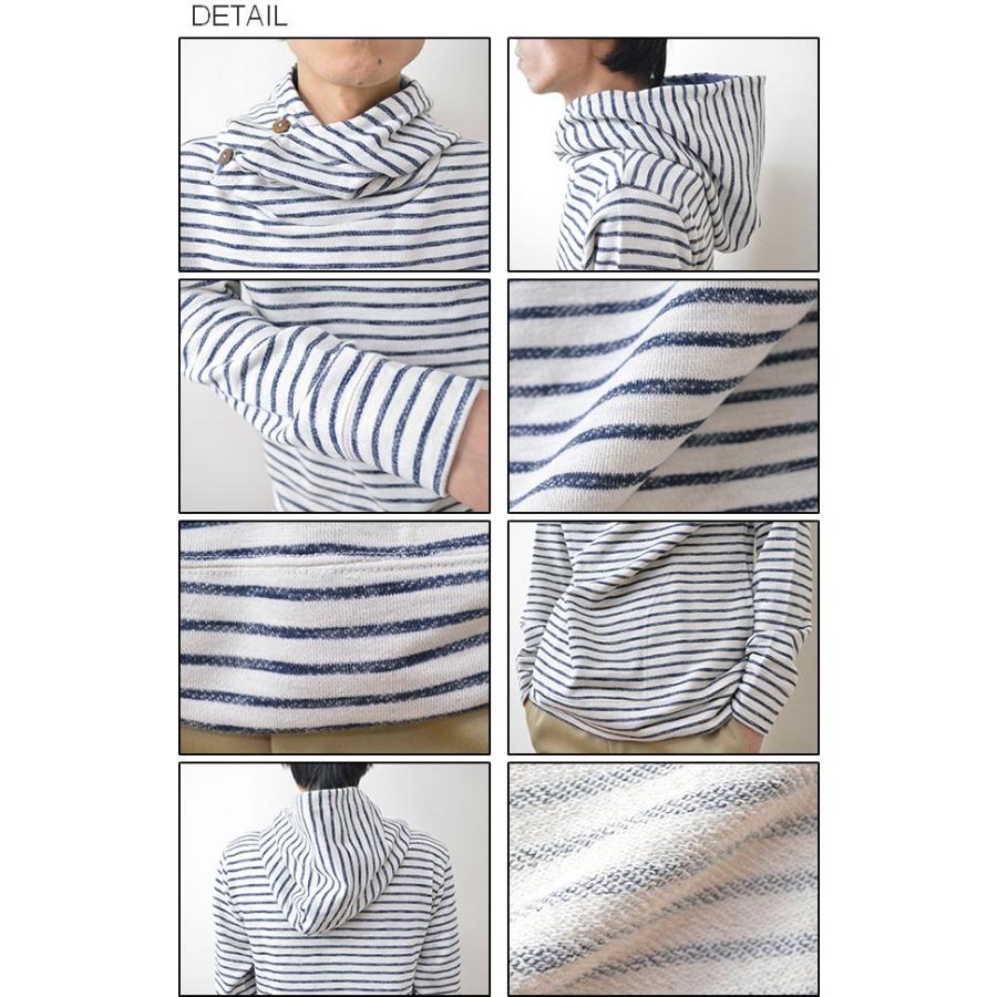 Revo.（レヴォ） ボリュームネック プルパーカー メンズ パーカ プルオーバー フード スウェット ボーダー 無地 スエット 裏毛 レボ TH-1939 | Revo. | 02