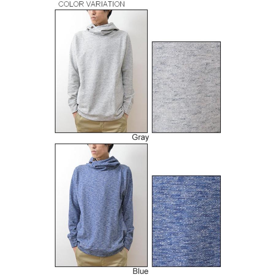 Revo.（レヴォ） ボリュームネック プルパーカー メンズ パーカ プルオーバー フード スウェット ボーダー 無地 スエット 裏毛 レボ TH-1939 | Revo. | 03