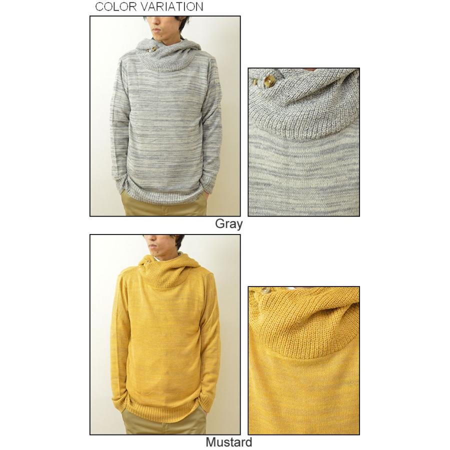 Revo.（レヴォ） ANバルキーニット ボリュームネック プルパーカー メンズ セーター プルオーバー フード 無地 ハイネック レディース レボ TH-2042 | Revo. | 03