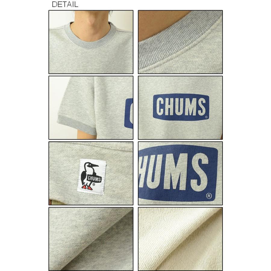 CHUMS（チャムス） ロゴ クルー トップ メンズ 半袖 スウェット 