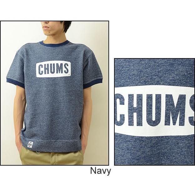 CHUMS（チャムス） ロゴ クルー トップ メンズ 半袖 スウェット 