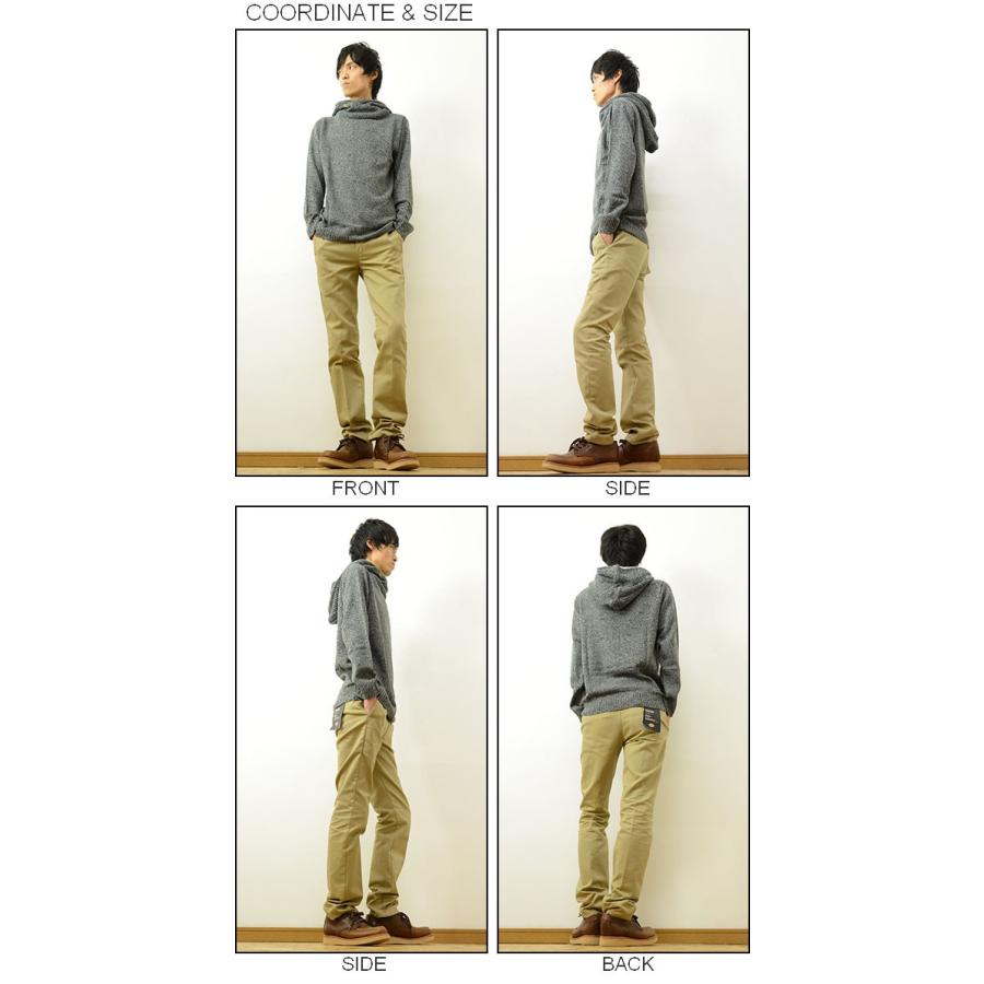 Revo. レヴォ ABヤーン  ニット プルオーバー パーカー メンズ ボリュームネック プルパーカ 無地 長袖 スリム タイト 細身 ロング丈 レボ TH-2179 | Revo. | 01