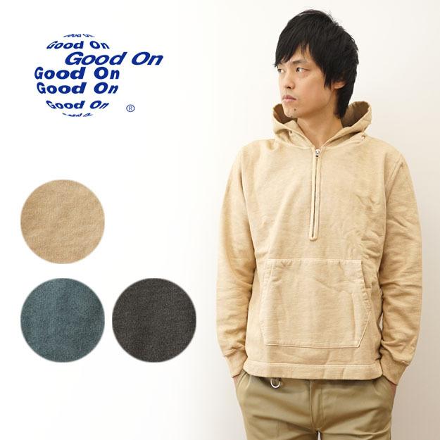 GOOD ON（グッドオン） パーカー ラフ ハーフジップ プルオーバー