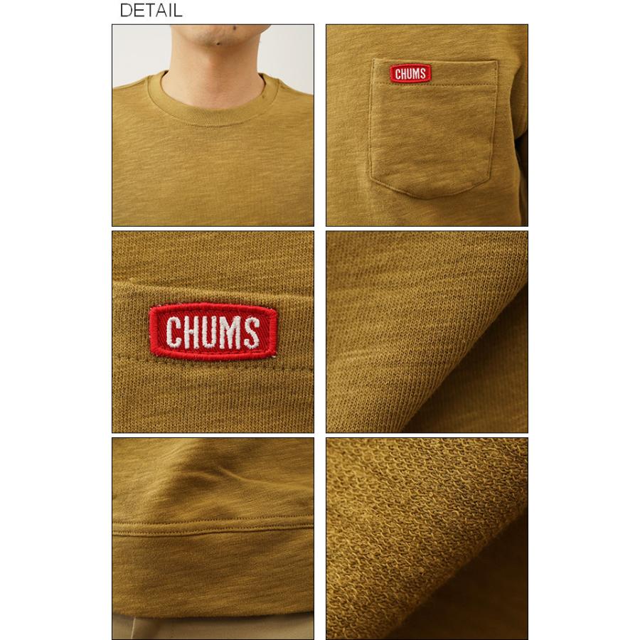 CHUMS チャムス スウェット Tシャツ キーストーン ショート スリーブ ポケット クルートップ 半袖 ポケT アウトドア キャンプ ボックス ボート ロゴ CH00-1260 | CHUMS | 02