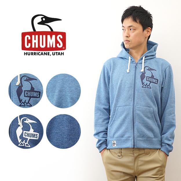 CHUMS チャムス ブービー パーカー メンズ ロゴ ジップ デニム