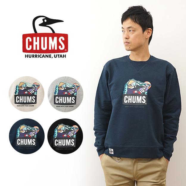 CHUMS チャムス スウェット トレーナー メンズ スノーボーディング ブービー クルー トップ レディース スエット アウトドア キャンプ 長袖 厚手 CH00-1358 | CHUMS