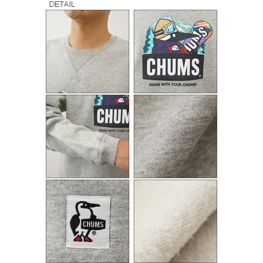 CHUMS チャムス スウェット トレーナー メンズ スノーボーディング ブービー クルー トップ レディース スエット アウトドア キャンプ 長袖 厚手 CH00-1358 | CHUMS | 02