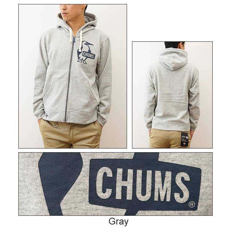 CHUMS チャムス パーカー ブービー ロゴ ジップ メンズ レディース スウェット スエット フーディ チャック アウトドア キャンプ フード 秋冬コーデ CH00-1363 | CHUMS | 04