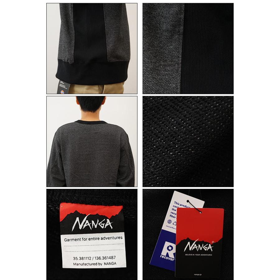 NANGA ナンガ スウェット トレーナー エコ ハイブリッド シャツ メンズ スエット シンプル 裏毛 アウトドア キャンプ オーバーサイズ ビッグシルエット 1F220 | NANGA | 02
