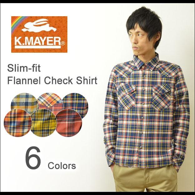 Kriff Mayer クリフメイヤー チェック柄 スリムフィット フランネルシャツ メンズ 長袖 ネルシャツ ウエスタン タイト 細身 Xl Jeansbug 通販 Yahoo ショッピング