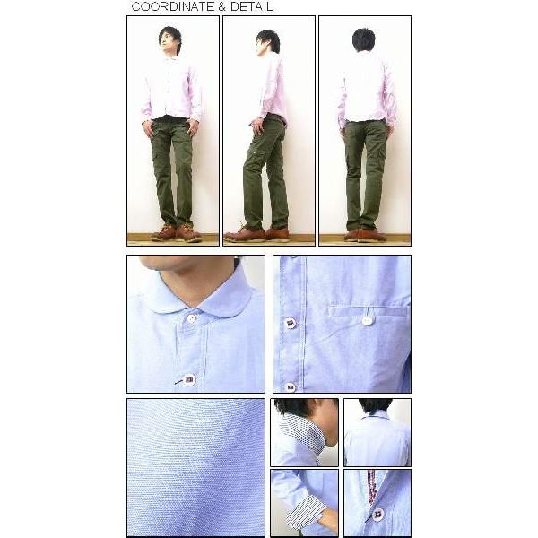CORISCO（コリスコ） トリコテープ使い ラウンドカラー オックスフォードシャツ レジメンテープ ショールカラー長袖無地シャツ 【691970】 | CORISCO | 01