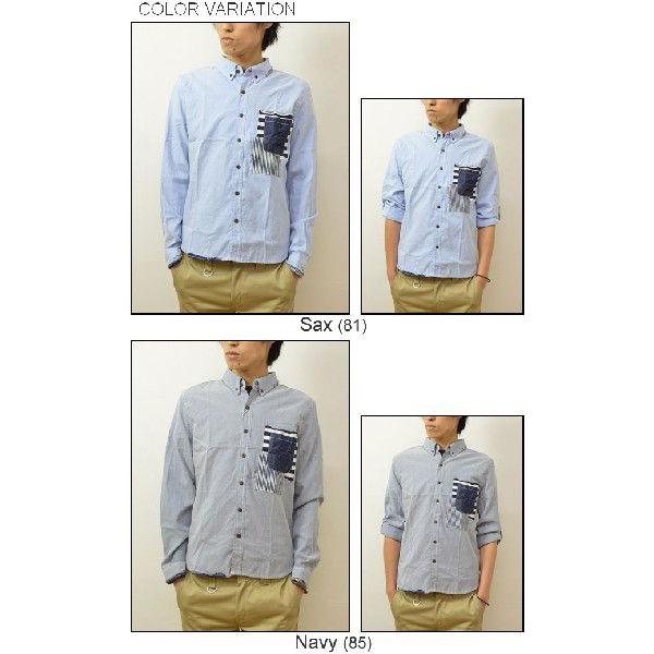 B-S（ビーエス） オックスフォード素材 リメイクデザイン BDシャツ