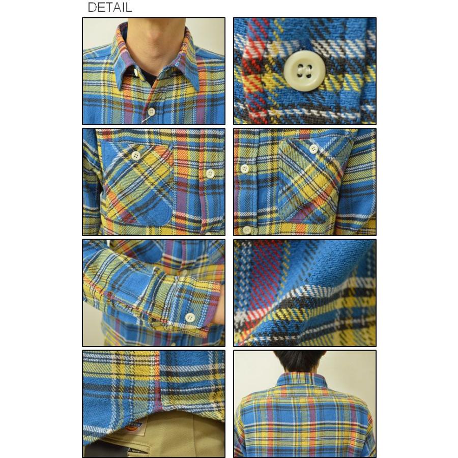 SUGAR CANE ソフトツイルチェック ワークシャツ 長袖 L SUGAR CANE CANE（シュガーケーン） ソフトツイル チェック ワーク