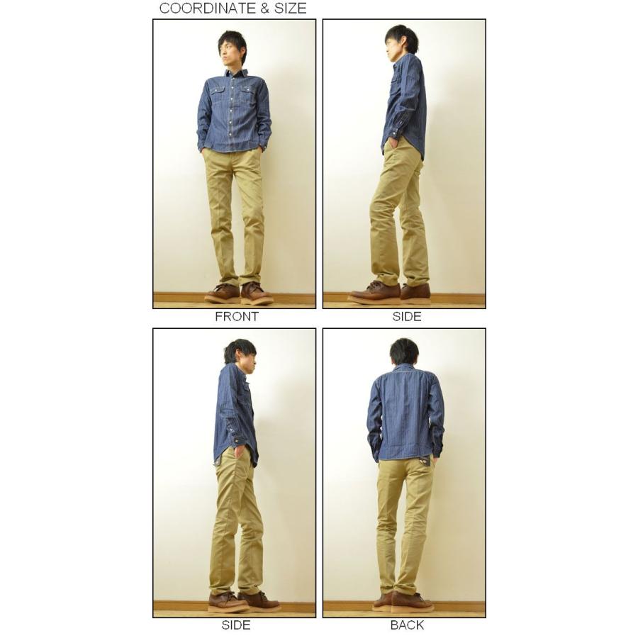 GLOVE HOUSE（グローブハウス） インディゴ ウォバッシュ ワークシャツ メンズ 長袖 ワバシュ ストライプ デニム 15-2003 |  | 01