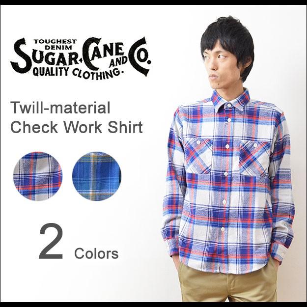 シュガーケーン　ネルシャツ　白紺チェック柄　コットン　リーバイス　アメカジ シュガーケーン ネルシャツ 白紺チェック柄 コットン リーバイス