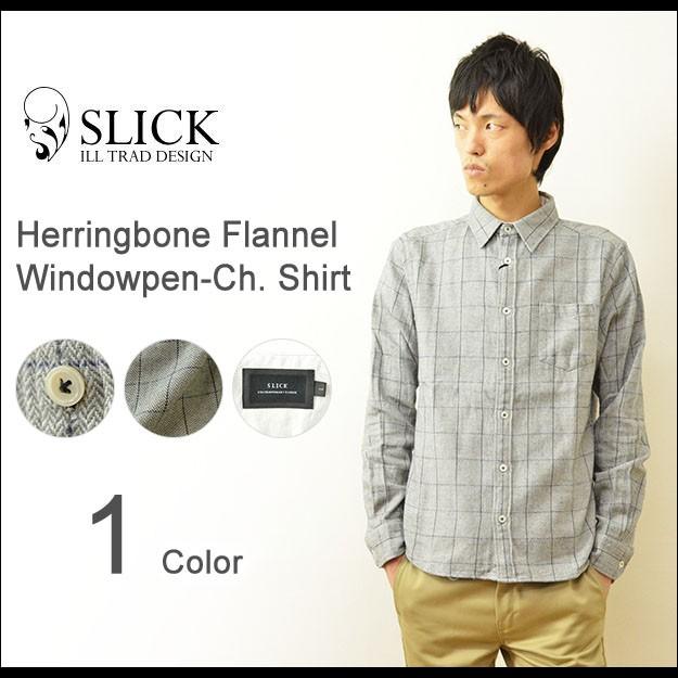 SLICK（スリック） ヘリンボーン フランネル ウインドペン チェック