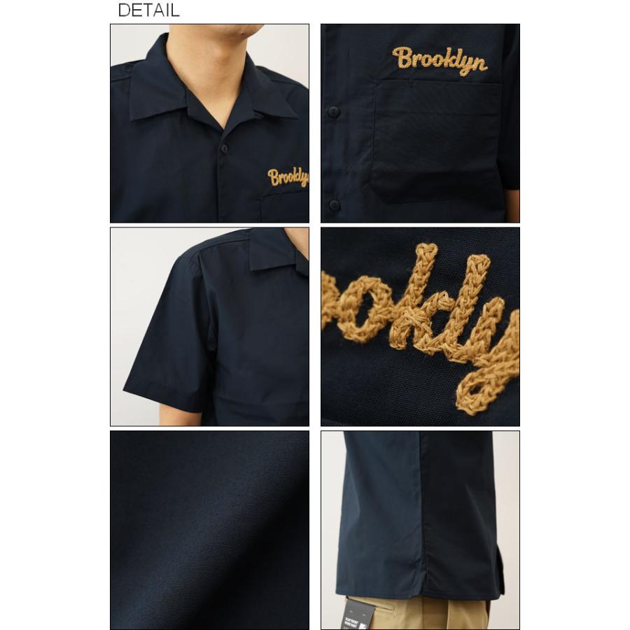 ジーンズ オリジナル Brooklyn チェーンステッチ 刺繍 半袖 オープン