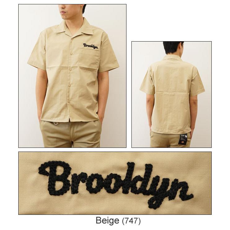 ジーンズ オリジナル Brooklyn チェーンステッチ 刺繍 半袖 オープン