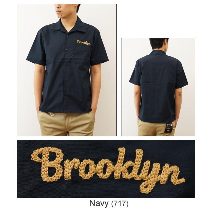 ジーンズ オリジナル Brooklyn チェーンステッチ 刺繍 半袖 オープン