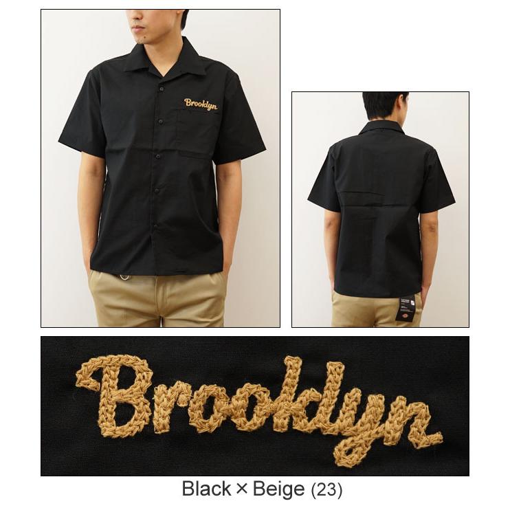 ジーンズ オリジナル Brooklyn チェーンステッチ 刺繍 半袖 オープン