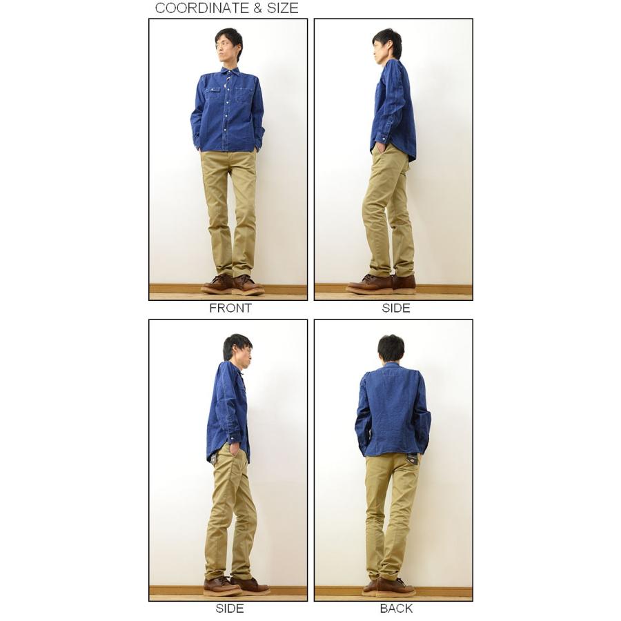 SUGAR CANE シュガーケーン インディゴ染め ポルカドット柄 長袖