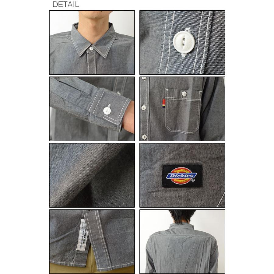 Dickies 長袖シャンブレーシャツ XL 2XL メイドインUSA 美中古 Dickies