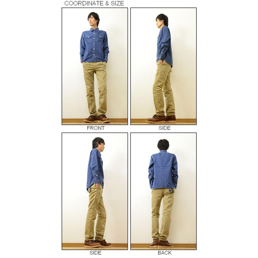 HOUSTON（ヒューストン） ウォバッシュ ストライプ 長袖 ワーク シャツ